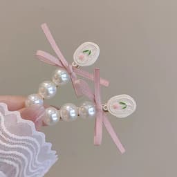 Kẹp Tóc Nơ Hồng Đính Ngọc Trai Phong Cách Hàn Quốc – Kẹp Tóc Nữ Nhẹ Nhàng Xinh Xắn 8