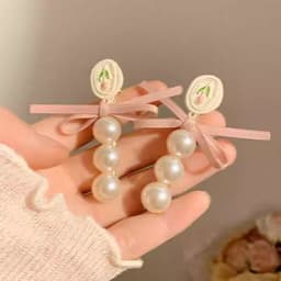 Kẹp Tóc Nơ Hồng Đính Ngọc Trai Phong Cách Hàn Quốc – Kẹp Tóc Nữ Nhẹ Nhàng Xinh Xắn 5