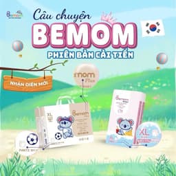[ Combo 5 tặng 1 ] bỉm Bemom SUMMER siêu mỏng mềm, thấm hút tốt size NB/S/M/L/XL/2XL/3XL/4XL 6