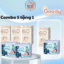 [ Siêu tiết kiệm ] Combo 5 tặng 1 bịch Tã/bỉm Gooby siêu mỏng, thấm hút, đủ size từ NB - 4XL 1