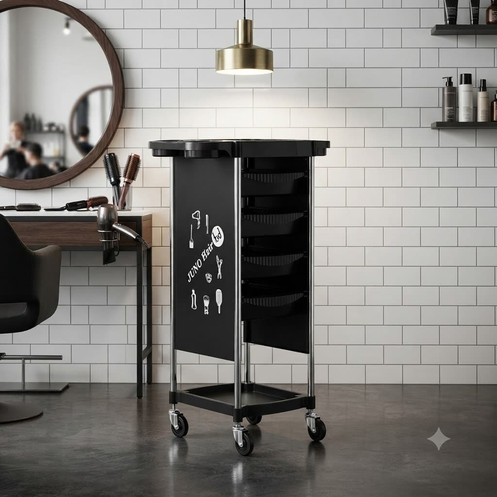 Xe Đẩy Juno MOLLYHAIR Nhựa 5 Tầng Dùng Cho Salon Làm Tóc Hoá Chất
