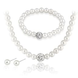 Set Trang Sức Cô Dâu Ngọc Trai 3 Món – Vòng Cổ Vòng Tay Khuyên Tai Ngọc Trai Sang Trọng Dự Tiệc Cưới 6