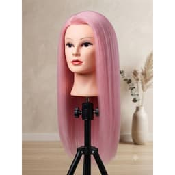 Đầu Manocanh MOLLYHAIR Tóc Dài Thẳng Màu Hồng Pastel Đầu Giả Tập Cắt, Duỗi, Tạo Kiểu Chuyên Dụng Cho Salon & Học Viên 2