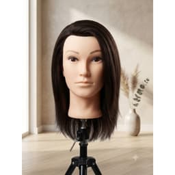 Đầu Manocanh MOLLYHAIR Tóc Nâu Tự Nhiên Dài Thẳng Đầu Giả Tập Cắt, Duỗi, Tạo Kiểu,Chuyên Dụng Cho Salon & Học Viên 2