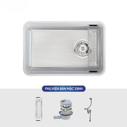 Chậu Rửa Bát Konox Tari Smart 7047PP Inox SUS304 Chống Xước 1 Hố Cao Cấp 700x470mm Lắp Âm Bàn Đá 2