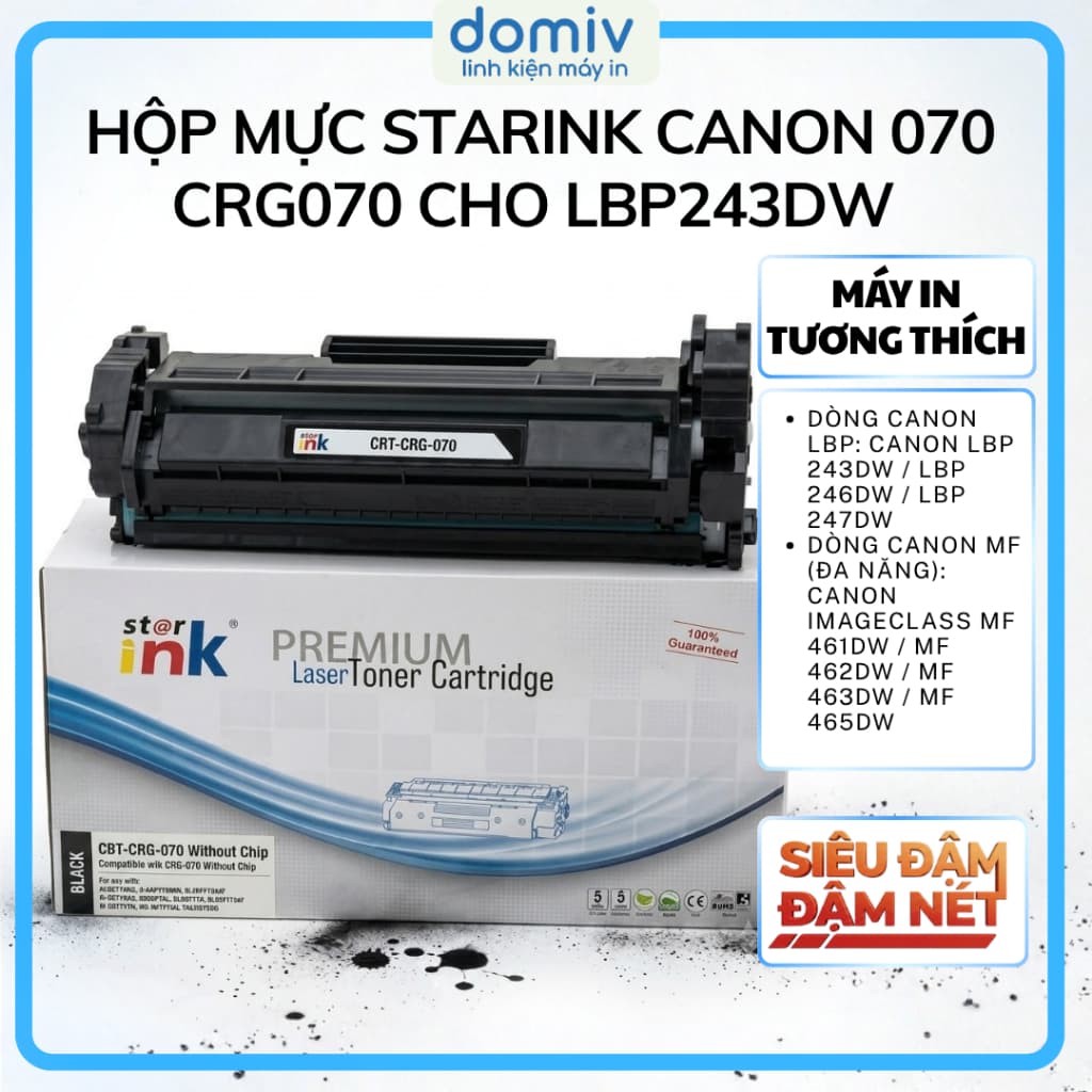 Hộp Mực Máy In Canon CRG070 Starink Dùng Cho LBP243DW LBP246DW LBP247DW MF461DW MF465DW Dung Lượng Cao