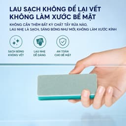 [COMBO 5 VIÊN] Miếng Tẩy Cặn Canxi Bể Cá Cửa Kính, Viên Tẩy Cặn Canxi Cửa Kính 2 Mặt Chà Cặn Nước Rong Rêu BEPXINH 4