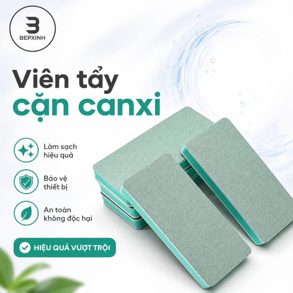 [COMBO 5 VIÊN] Miếng Tẩy Cặn Canxi Bể Cá Cửa Kính, Viên Tẩy Cặn Canxi Cửa Kính 2 Mặt Chà Cặn Nước Rong Rêu BEPXINH