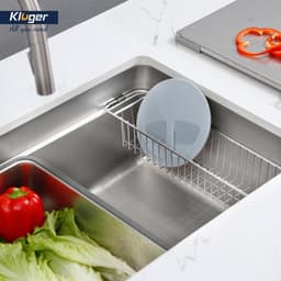 Chậu Rửa Bát Kluger KU8844FS Plus 1 Hố Inox 304 POSCO 880x445mm Bề Mặt Linen Chống Xước Chính Hãng 3