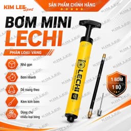 Bơm bóng mini LECHIG - Bơm bóng cầm tay mini cao cấp, Bơm bóng đá, bóng rổ, bóng chuyền hơi... 3
