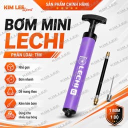 Bơm bóng mini LECHIG - Bơm bóng cầm tay mini cao cấp, Bơm bóng đá, bóng rổ, bóng chuyền hơi... 4