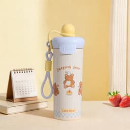Bình giữ nhiệt inox 316 600ml họa tiết dễ thương, giữ nhiệt lâu 8