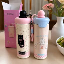 Bình giữ nhiệt inox 316 600ml họa tiết dễ thương, giữ nhiệt lâu 2
