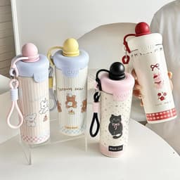 Bình giữ nhiệt inox 316 600ml họa tiết dễ thương, giữ nhiệt lâu 3