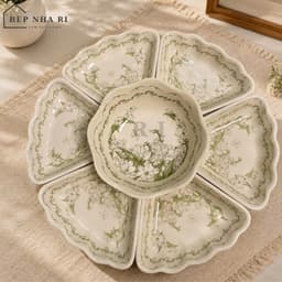 [ BepNhaRi ] Bộ Bát Đĩa Mặt Trời Thắp Hương Gia Tiên họa tiết HOA DÀNH DÀNH – NÉT ĐẸP TRUYỀN THỐNG TRONG MỖI GIA ĐÌNH 5