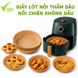 Set 50 Miếng Giấy Lót Nồi Chiên Hình Khuôn Bánh GD67 - Giấy Lót Thấm Dầu Nồi Chiên Không Dầu 1