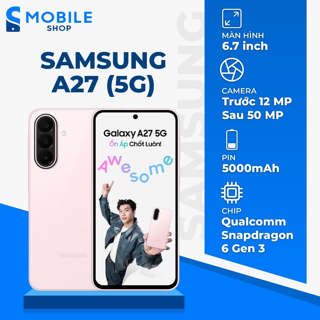 Điện thoại Samsung Galaxy A27 (5G) 6GB 128GB Chính hãng
