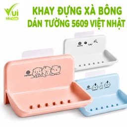 Kệ Đựng Xà Phòng Dán Tường Nhựa Cao Cấp Việt Nhật GD80 - Khay Đựng Xà Bông Dán Tường Nhà Tắm Nhà Bếp 1