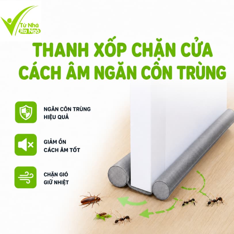 Thanh Xốp Chặn Khe Cửa Ngăn Côn Trùng 95cm GD81 - Thanh Chặn Cửa Ngăn Gió Lùa Bụi Bẩn