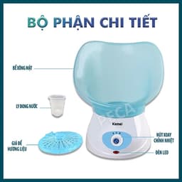 Máy Xông Mặt Hơi Nước Kemei KM-6080 MOLLYHAIR Điều Chình 2 Mức Nhiệt Độ Giải Quyết Tận Gốc Các Vấn Đề Về Da Mặt 3