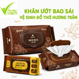 Set 2 Gói Khăn Ướt Bao Sái Lau Bàn Thờ Hương Trầm GD91 - Khăn Uớt Lau Đồ Thờ Hương Trầm Thơm Dịu 1
