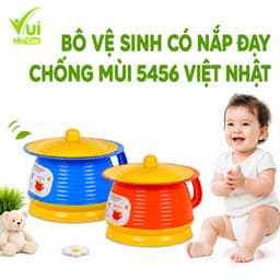 Bô Vệ Sinh Trẻ Em Việt Nhật Có Nắp Đậy Chống Mùi GD97 - Bô Nhựa Vệ Sinh Cho Bé Có Tay Cầm Nắp Kín 1