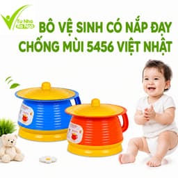 Bô Tập Đi Vệ Sinh Trẻ Em Việt Nhật Cho Bé GD97 - Bô Vệ Sinh Có Nắp Cho Bé Thiết Kế Chống Mùi 1