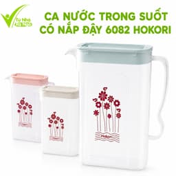 Ca Đựng Nước Có Quai Cầm Hokori Dung Tích 1800ML GD98 - Bình Nước Nhựa PP Hokori Trong Suốt 6082 1