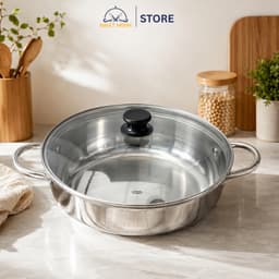 Nồi Lẩu Inox Cao Cấp Nắp Kính Cường Lực Tay Cầm Cách Nhiệt Chắc Chắn An Toàn, Nồi Nấu Lẩu, Nấu Canh 3