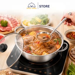 Nồi Lẩu Inox Cao Cấp Nắp Kính Cường Lực Tay Cầm Cách Nhiệt Chắc Chắn An Toàn, Nồi Nấu Lẩu, Nấu Canh 5