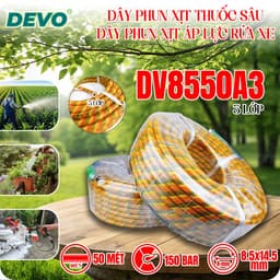 Dây phun xịt áp lực cao devo 8.5mmx14.5mm 5 lớp chất liệu nhựa pvc, áp lực tối đa 300 bar, dài 10m, 15m, 20m 2