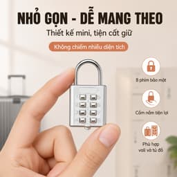 🏮COD🏮Khóa mã số bằng thép không gỉ, khóa cửa, khóa mã số 8 chữ số, chống thấm nước, chống gỉ, chắc chắn và bền. 2