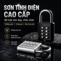 🏮COD🏮Khóa mã số bằng thép không gỉ, khóa cửa, khóa mã số 8 chữ số, chống thấm nước, chống gỉ, chắc chắn và bền. 4