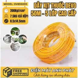 Dây phun xịt áp lực cao devo 8.5mmx14.5mm 5 lớp chất liệu nhựa pvc, áp lực tối đa 300 bar, dài 10m, 15m, 20m 3