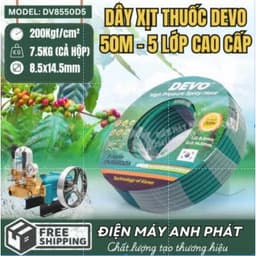 Dây phun xịt áp lực cao devo 8.5mmx14.5mm 5 lớp chất liệu nhựa pvc, áp lực tối đa 300 bar, dài 10m, 15m, 20m 8