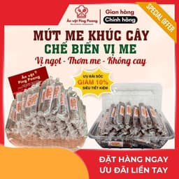 Mứt Me Khúc Loan Sấy Dẻo Bọc Kiếng Vị Ngọt Thanh Không Cay, Hộp 500G Khoảng 20 Que Me 1