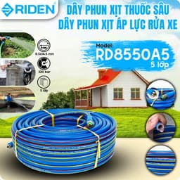 Dây xịt thuốc sâu 6.5mm-8.5mm, 3-5 lớp, 50m, 320 bar, dây rửa xe, ống dây xịt tưới cây cao cấp, riden 8