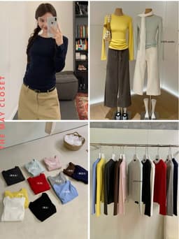 𝑨𝒏𝒏 𝑺𝒕𝒖𝒅𝒊𝒐 [SẴN] / Áo Thun Nữ Trơn Dài Tay 𝐄𝐍.𝐄𝐍 10919 Cổ Tròn Dáng Ôm Body Cotton Co Giãn Basic 2