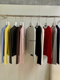 𝑨𝒏𝒏 𝑺𝒕𝒖𝒅𝒊𝒐 [SẴN] / Áo Thun Nữ Trơn Dài Tay 𝐄𝐍.𝐄𝐍 10919 Cổ Tròn Dáng Ôm Body Cotton Co Giãn Basic 4
