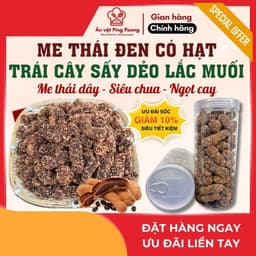 Me Thái Đen Dẻo Chua Ngọt Có Hạt Ngào Đường Lắc Muối Tôm, Trái Me Sấy Dẻo Hương Vị Quê Nhà 1