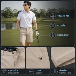 QUẦN SHORT GOLF NAM – FLEX GOLF CALAWAY 11 MÀU 3