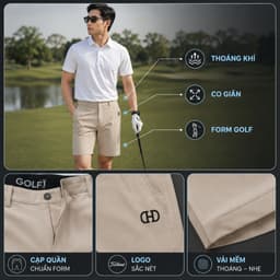 QUẦN SHORT GOLF NAM – FLEX GOLF HAZZYS 11 MÀU 3