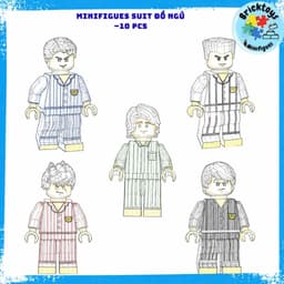 [ Có Sẵn ] Đồ chơi mô hình nhân vật Spinzsu Set Đồ Ngủ - 10pcs 1