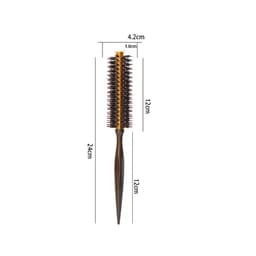 Lược Tròn Lô Sấy Cán Gỗ MOLLYHAIR Tự Nhiên Woody Feather - Bí Quyết Tạo Phồng, Uốn Cúp Phồng Tóc Salon 3