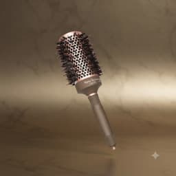 Lược Tròn MOLLYHAIR Tạo Kiểu Tóc Cao Cấp Nano Technology Ceramic Ionic Cán Nâu - Lược Sấy Phồng, Uốn Cúp Salon Đủ Size 2