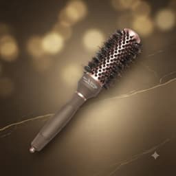 Lược Tròn MOLLYHAIR Tạo Kiểu Tóc Cao Cấp Nano Technology Ceramic Ionic Cán Nâu - Lược Sấy Phồng, Uốn Cúp Salon Đủ Size 4