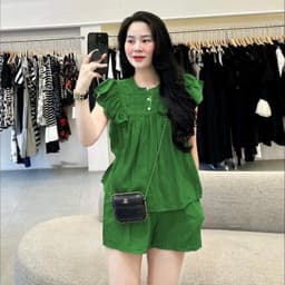 Set Đồ Bộ mặc nhà Đũi tơ cánh tiên có đủ Size 45-95kg Thiết kế độc đáo và tiện lợi 2
