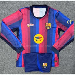 Bộ Quần Áo Bóng Đá Dài Tay CLB Barcelona Mùa Giải 2026/2027- Vải Polyster Thái Cao Cấp 2