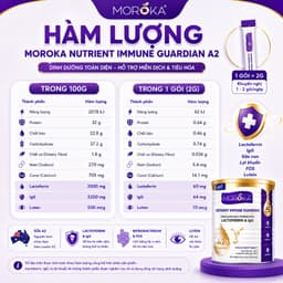 [Date 2028] Tăng đề kháng Moroka Nutrient Immune Guardian A2 Lactoferrin Đạm A2 100g [2g*50 gói] 3
