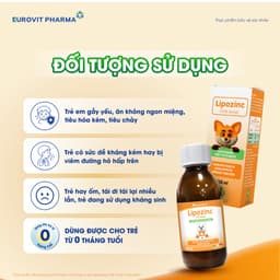 Kẽm Hữu Cơ Cho Bé Lipozinc - Giúp Ăn Ngon, Tiêu Hóa Tốt, Tăng Đề Kháng - Nhập Khẩu Chính Hãng Italy 150ml 3